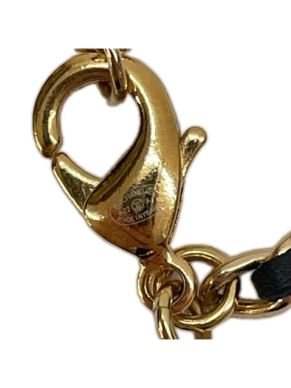 Chanel Leather Ribbon Necklace Metiers D'art Black